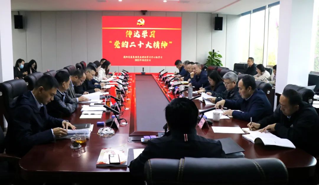 德阳发展集团召开党委理论学习中心组“党的二十大精神”专题学习(扩大)会